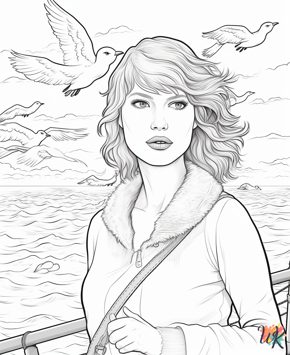 Taylor Swift coloring pages for preschoolers