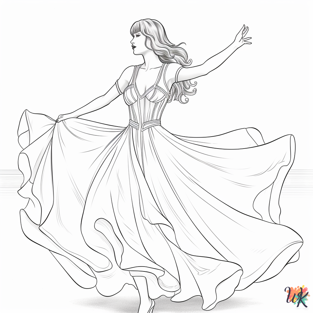 coloring pages printable Taylor Swift
