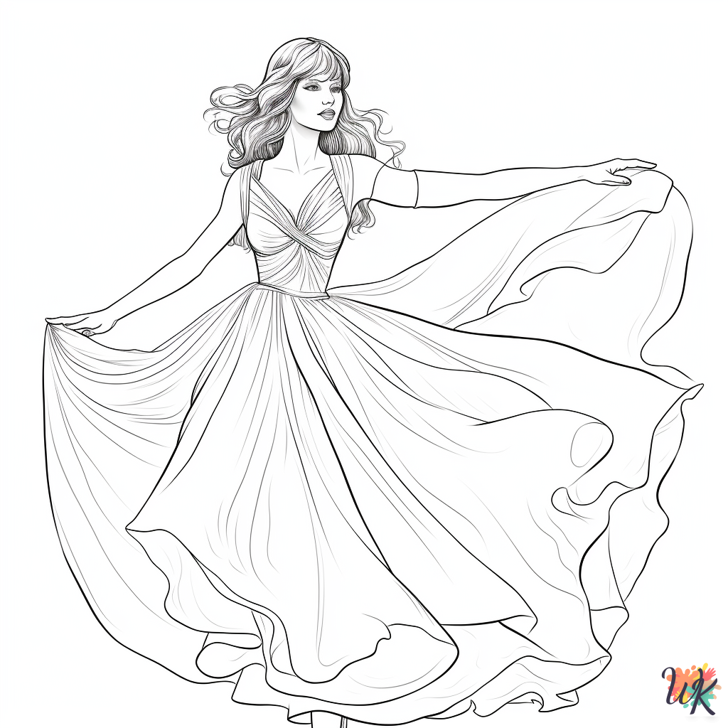 free Taylor Swift printable coloring pages