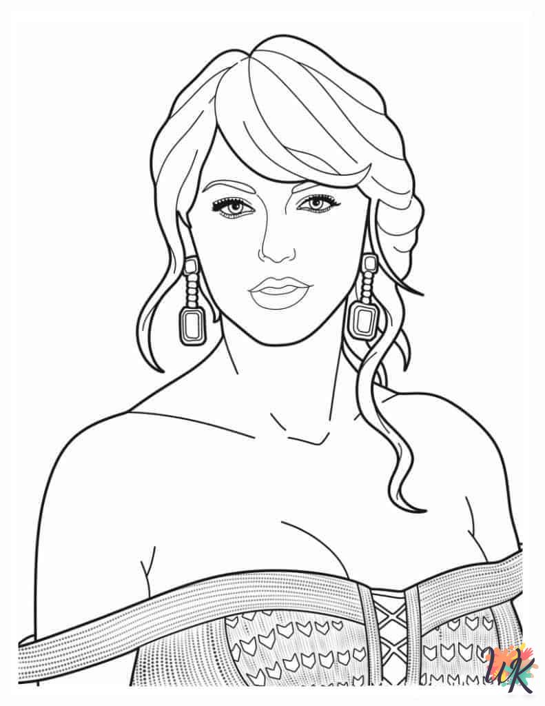 adult coloring pages Taylor Swift