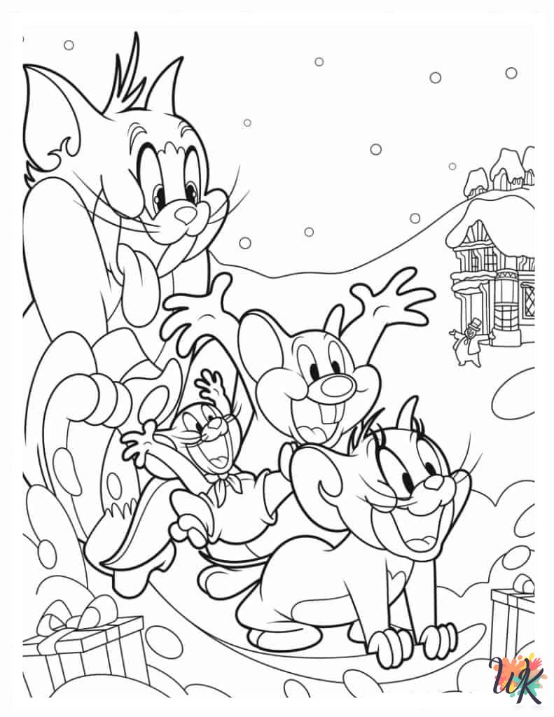 kawaii cute Tom and Jerry coloring pages