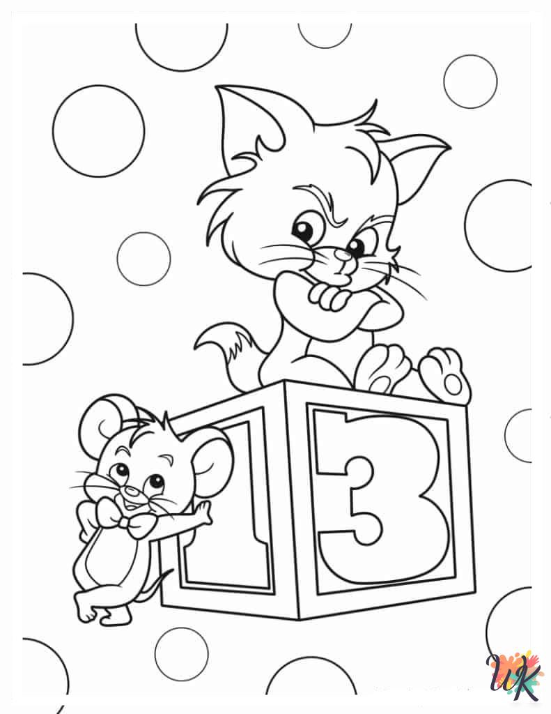 merry Tom and Jerry coloring pages