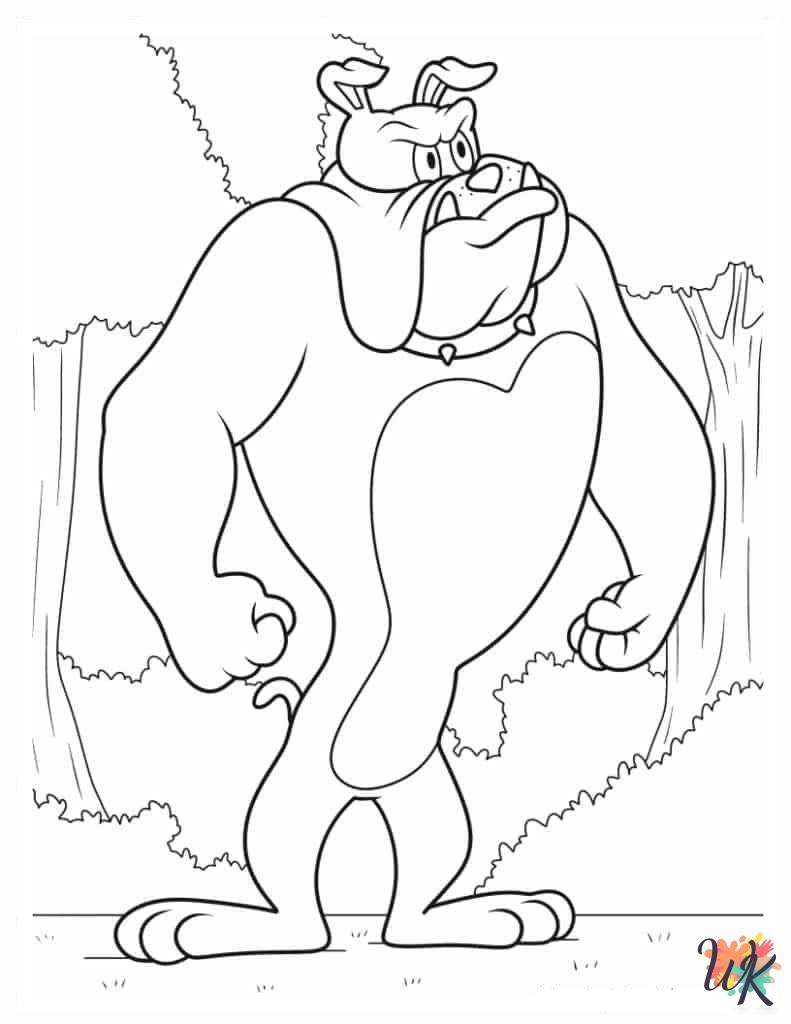 Tom and Jerry coloring pages for adults easy