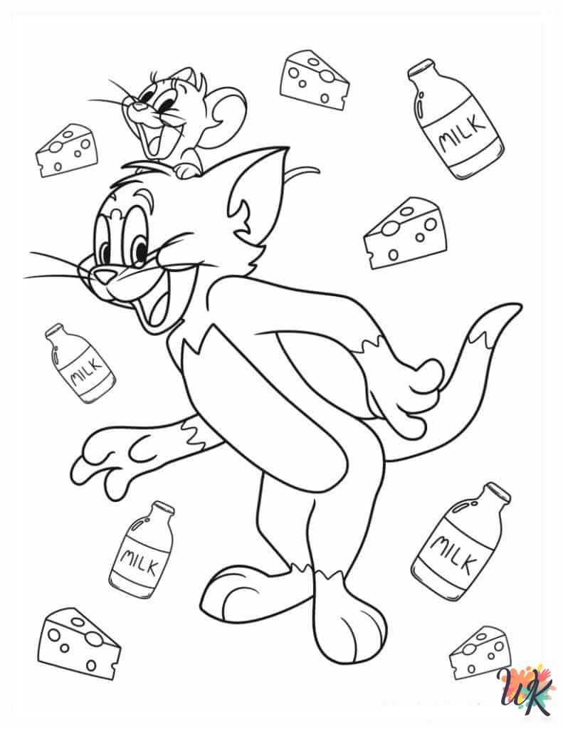 adult coloring pages Tom and Jerry