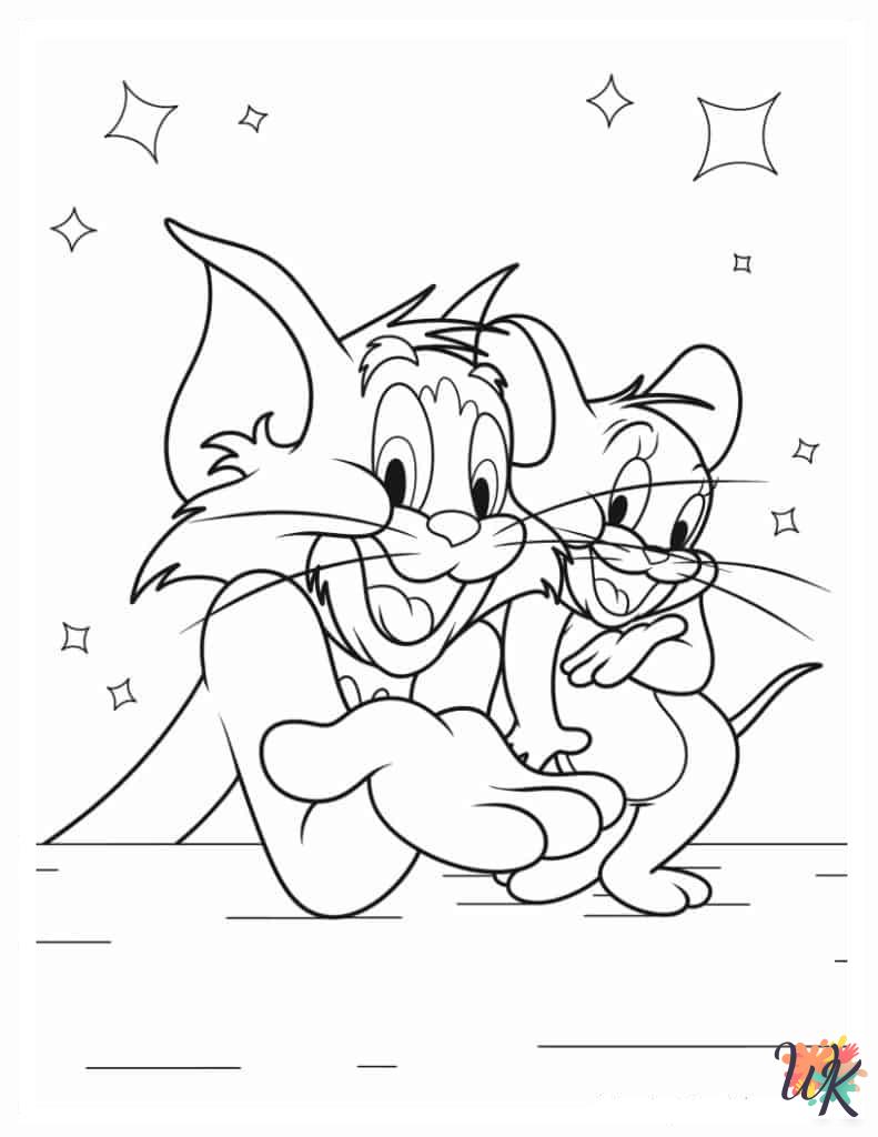 printable Tom and Jerry coloring pages for adults
