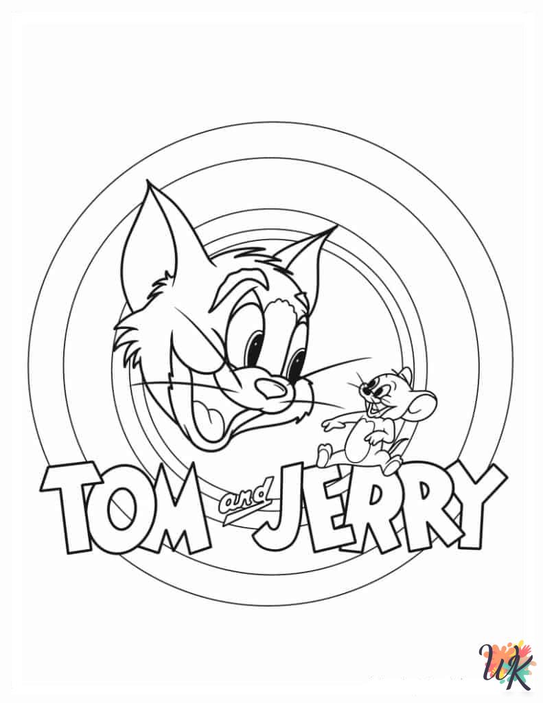 coloring pages for kids Tom and Jerry