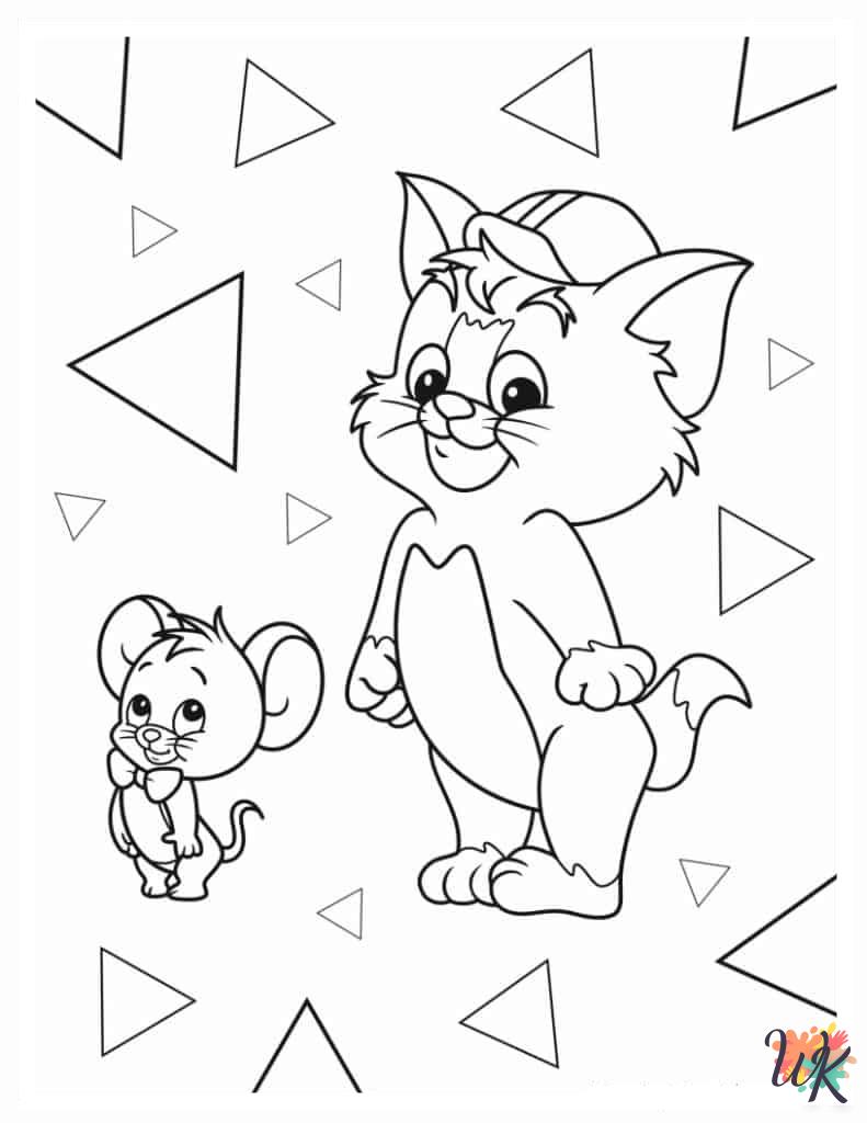 free Tom and Jerry tree coloring pages