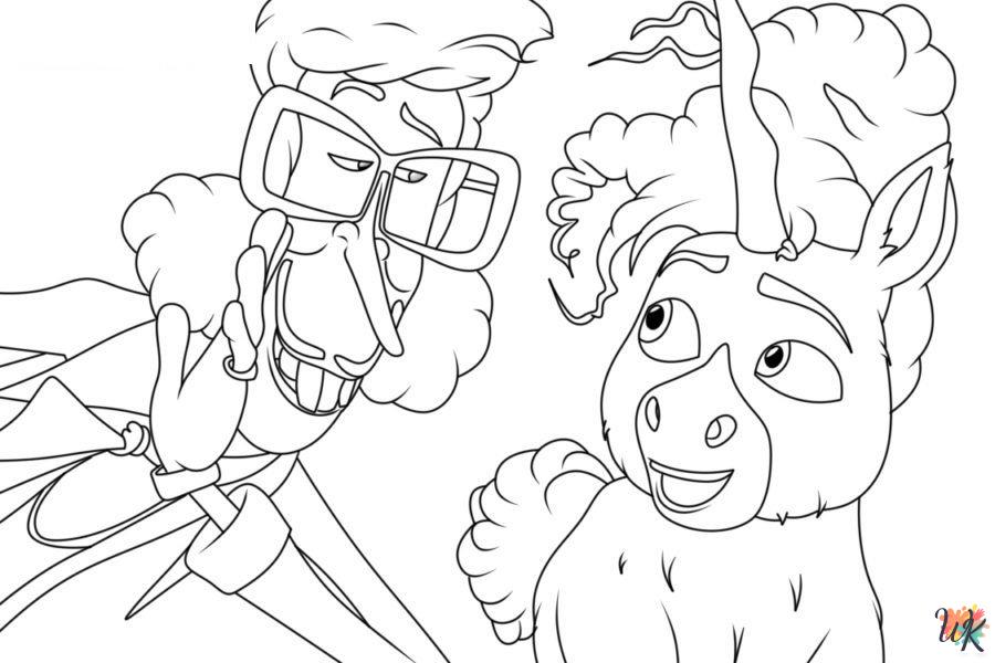 grinch Unicorn Academy coloring pages