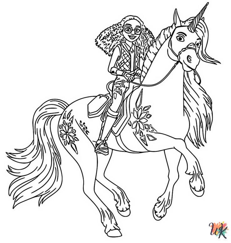 Unicorn Academy themed coloring pages