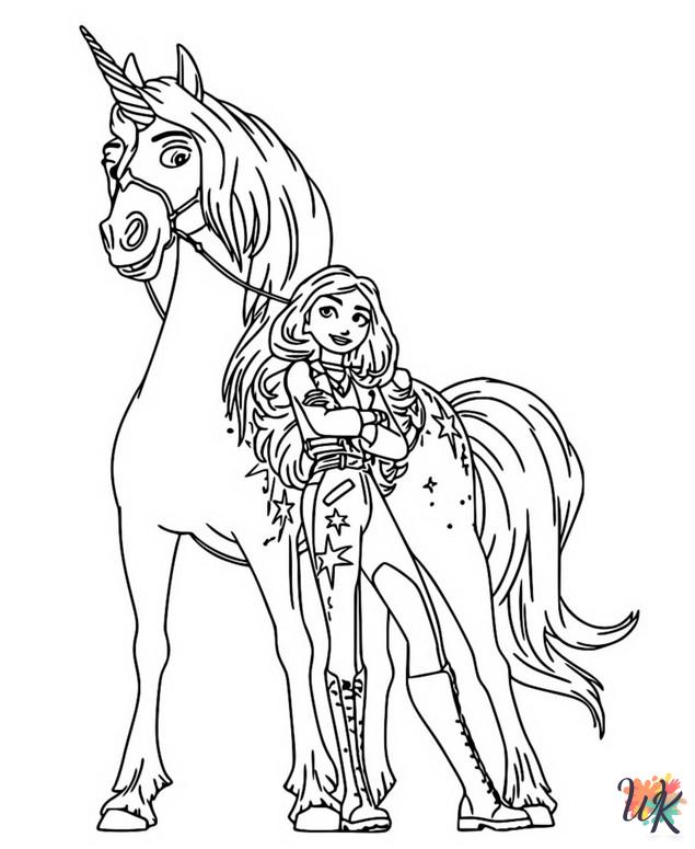 detailed Unicorn Academy coloring pages for adults