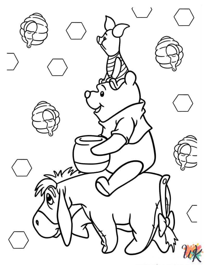 detailed Winnie the Pooh coloring pages for adults