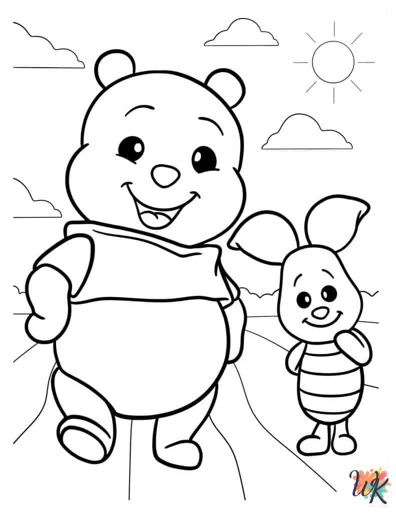 detailed Winnie the Pooh coloring pages