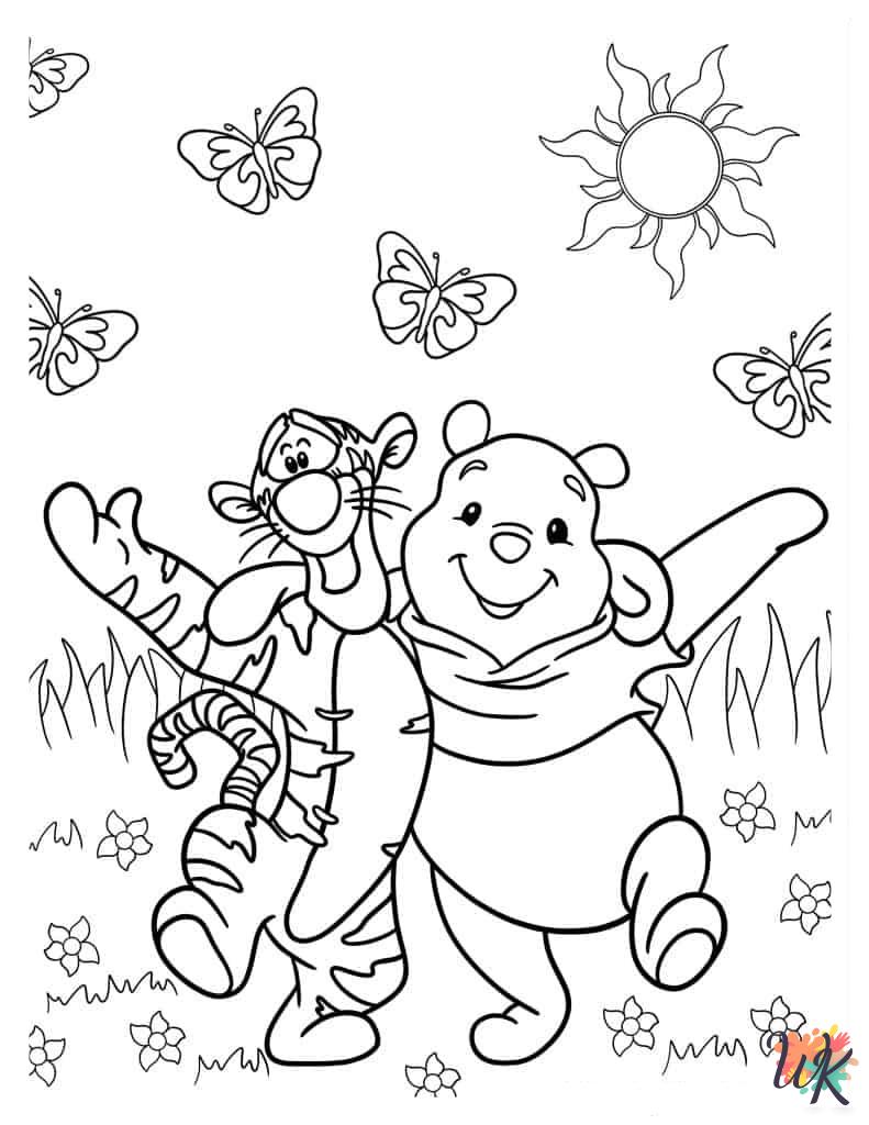 free full size printable Winnie the Pooh coloring pages for adults pdf