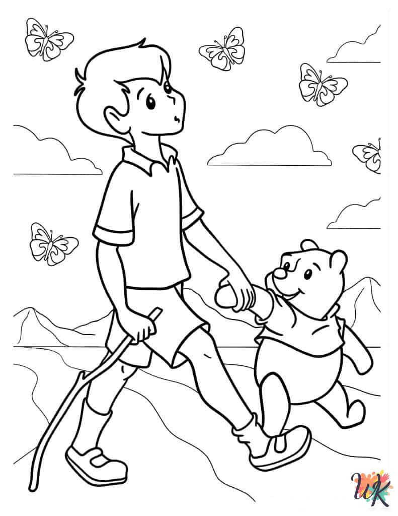 detailed Winnie the Pooh coloring pages