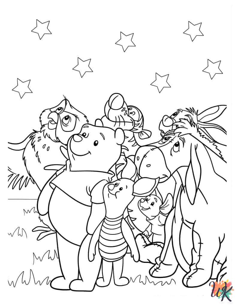 vintage Winnie the Pooh coloring pages