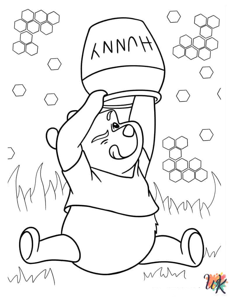 Winnie the Pooh coloring pages printable free