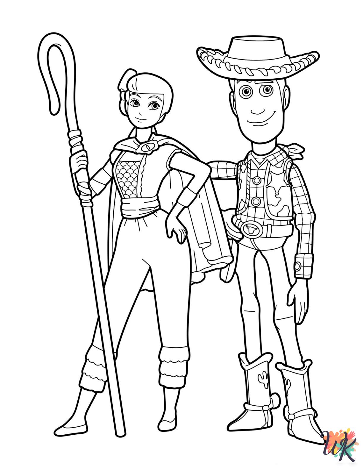 Woody decorations coloring pages