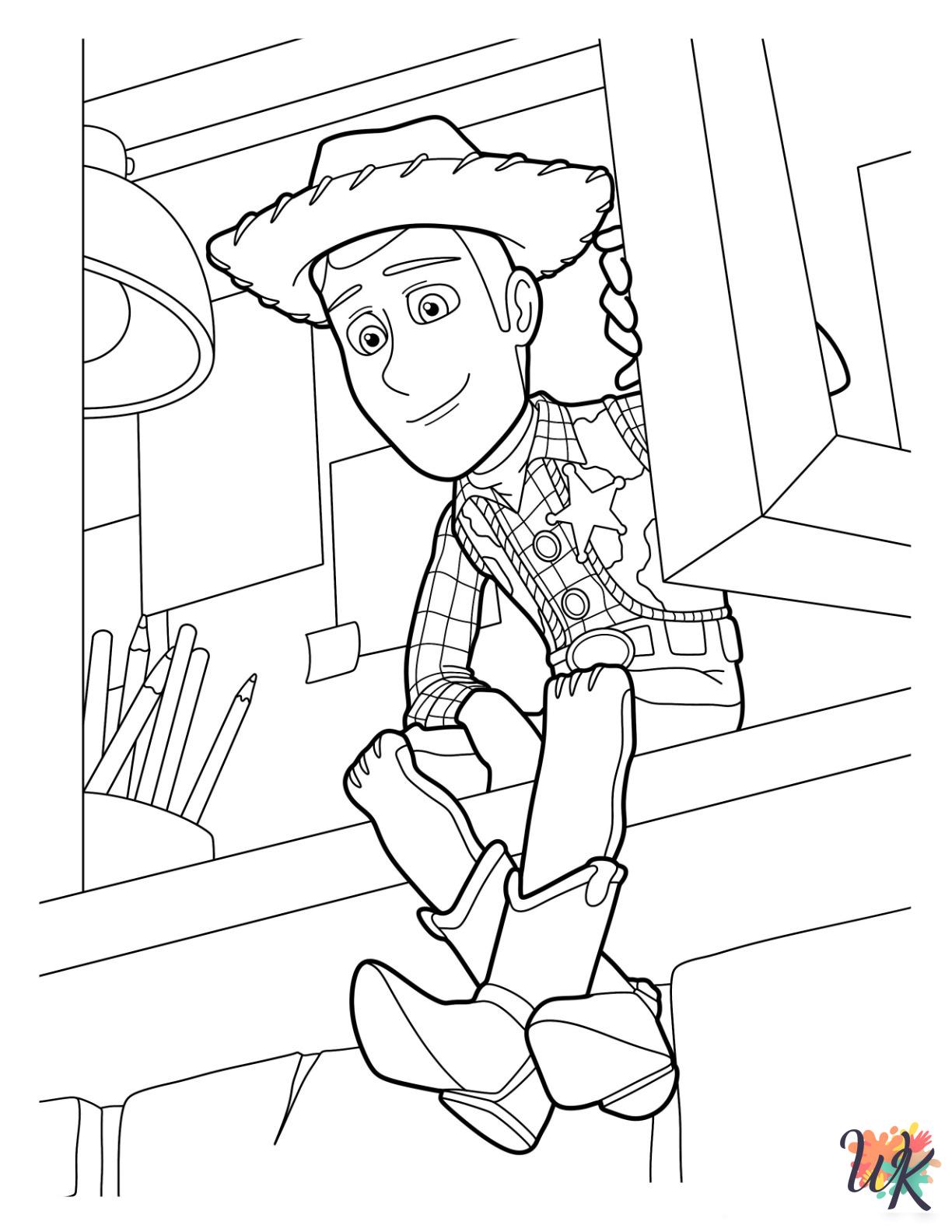 easy Woody coloring pages