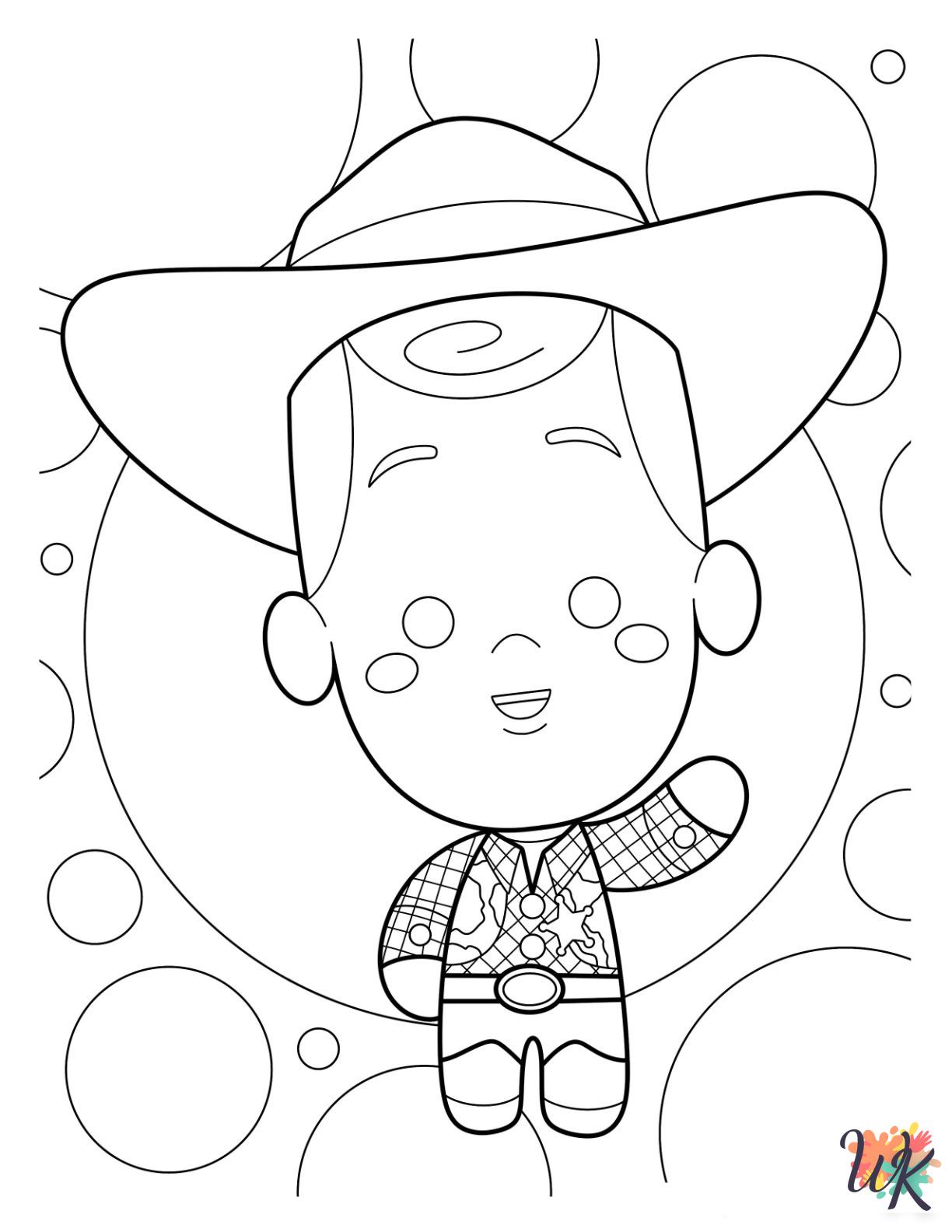 coloring pages for kids Woody