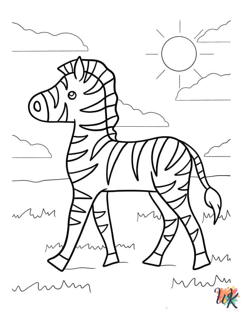 adult Zebra coloring pages