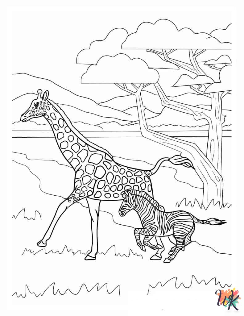 Zebra coloring pages to print