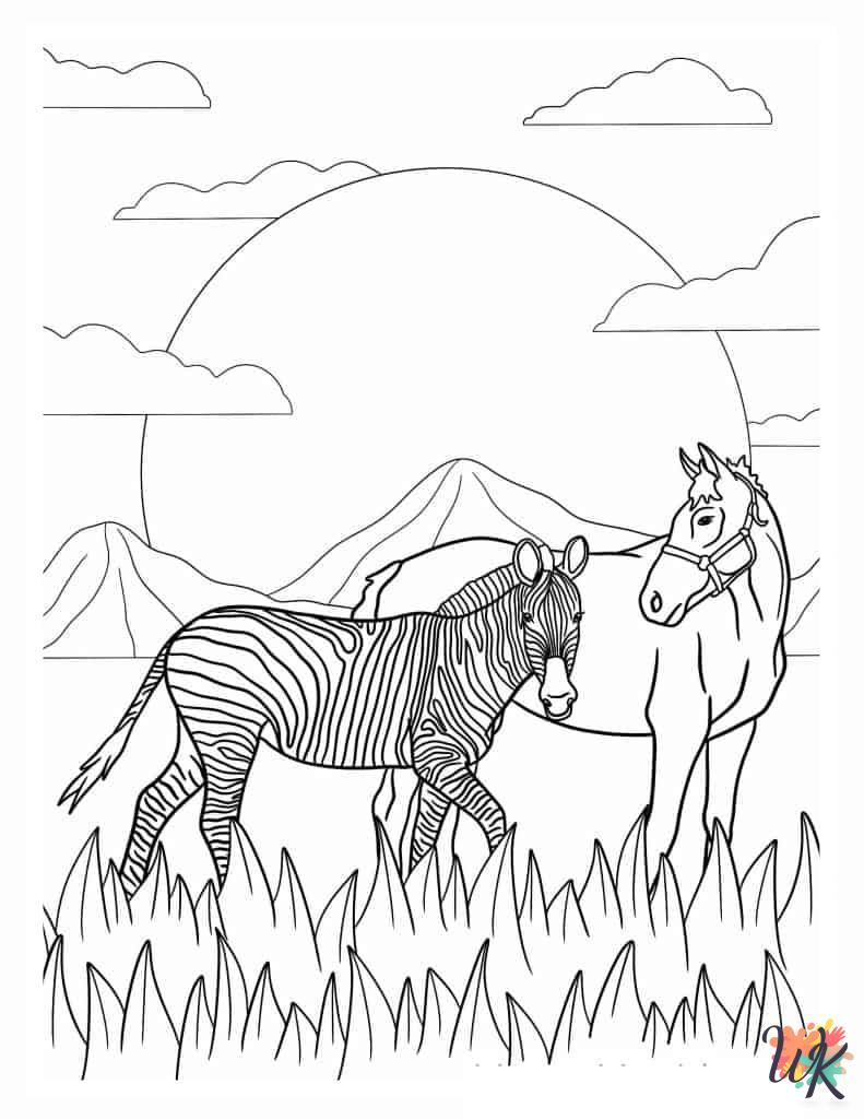 free Zebra coloring pages printable