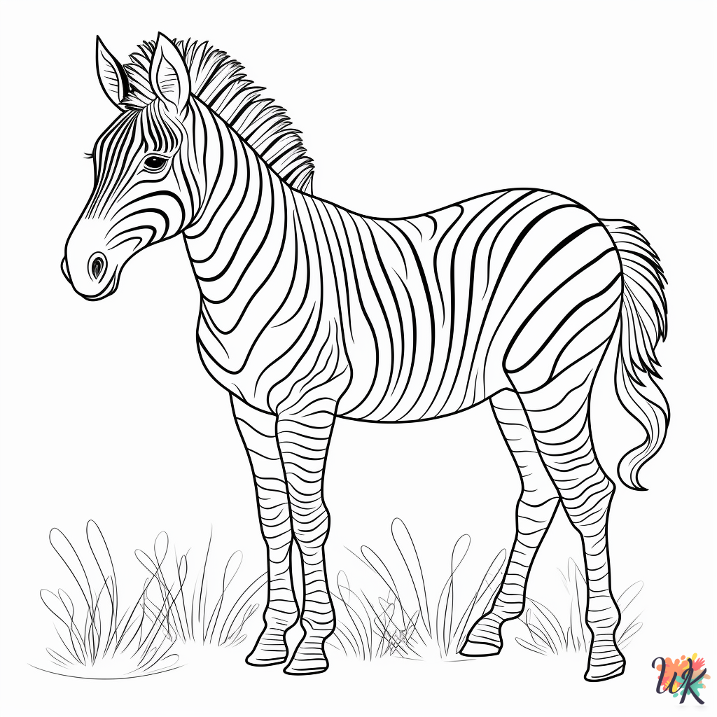 merry Zebra coloring pages