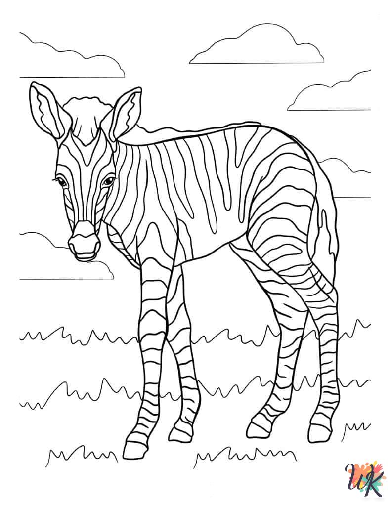 Zebra coloring pages printable free