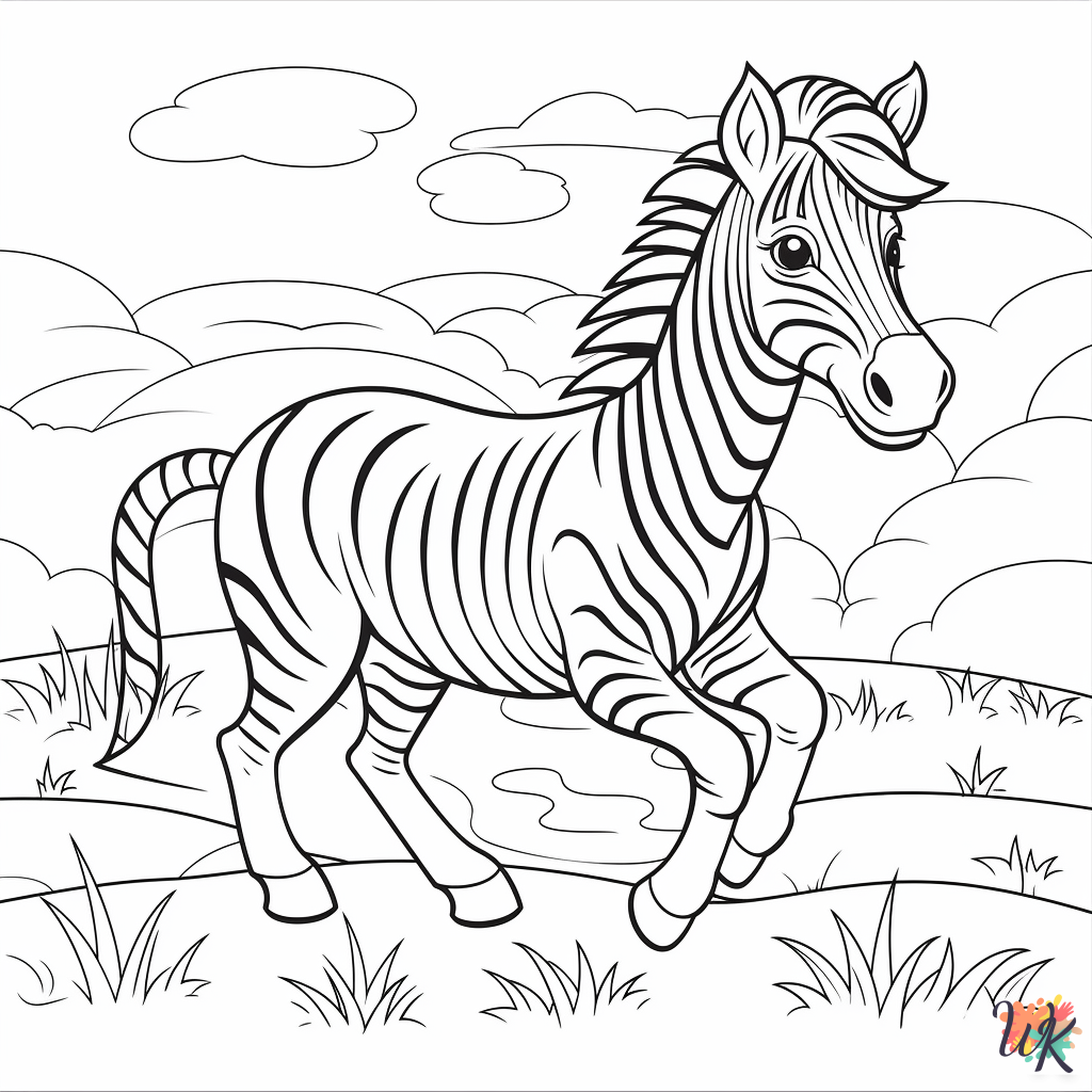 free Zebra coloring pages printable