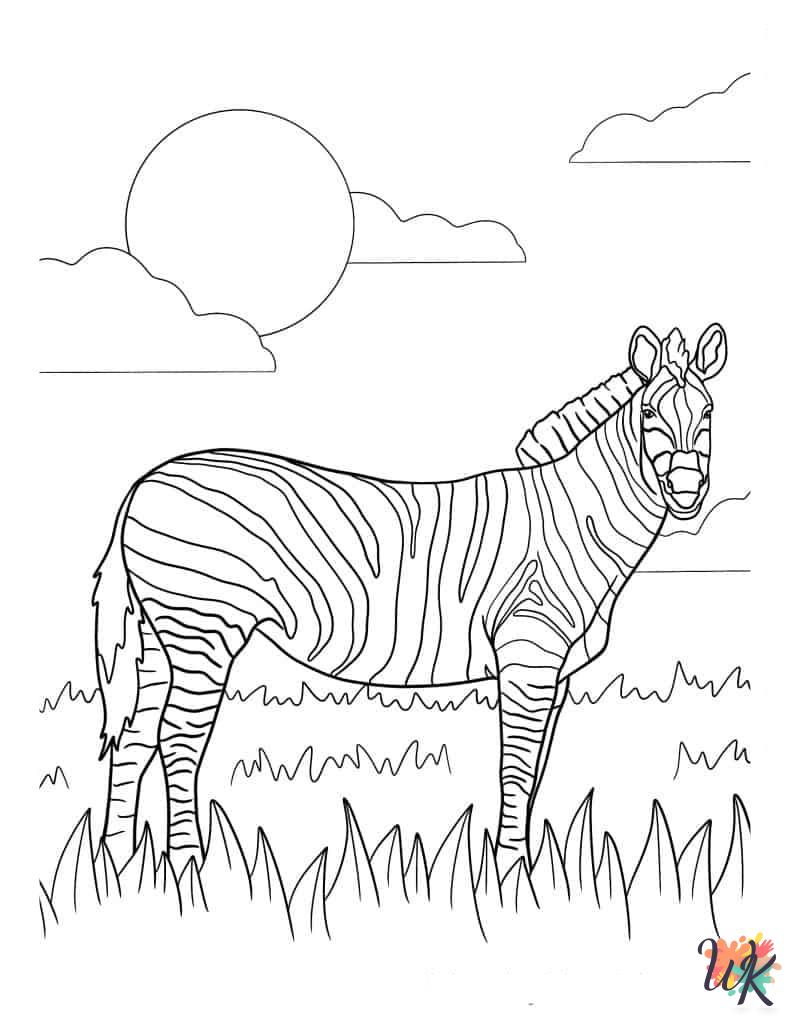 Zebra coloring pages pdf
