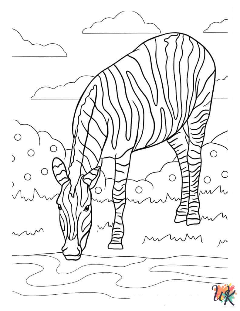 preschool Zebra coloring pages 1