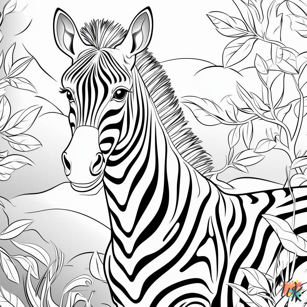 Zebra ornaments coloring pages
