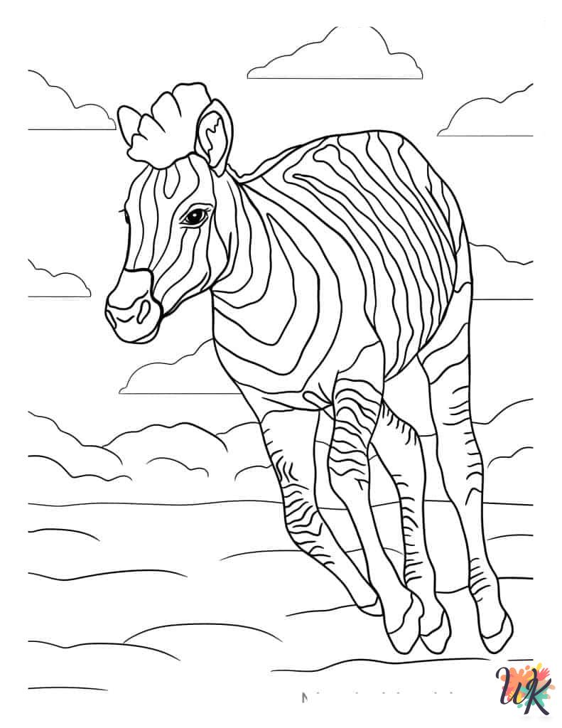 Zebra coloring pages to print