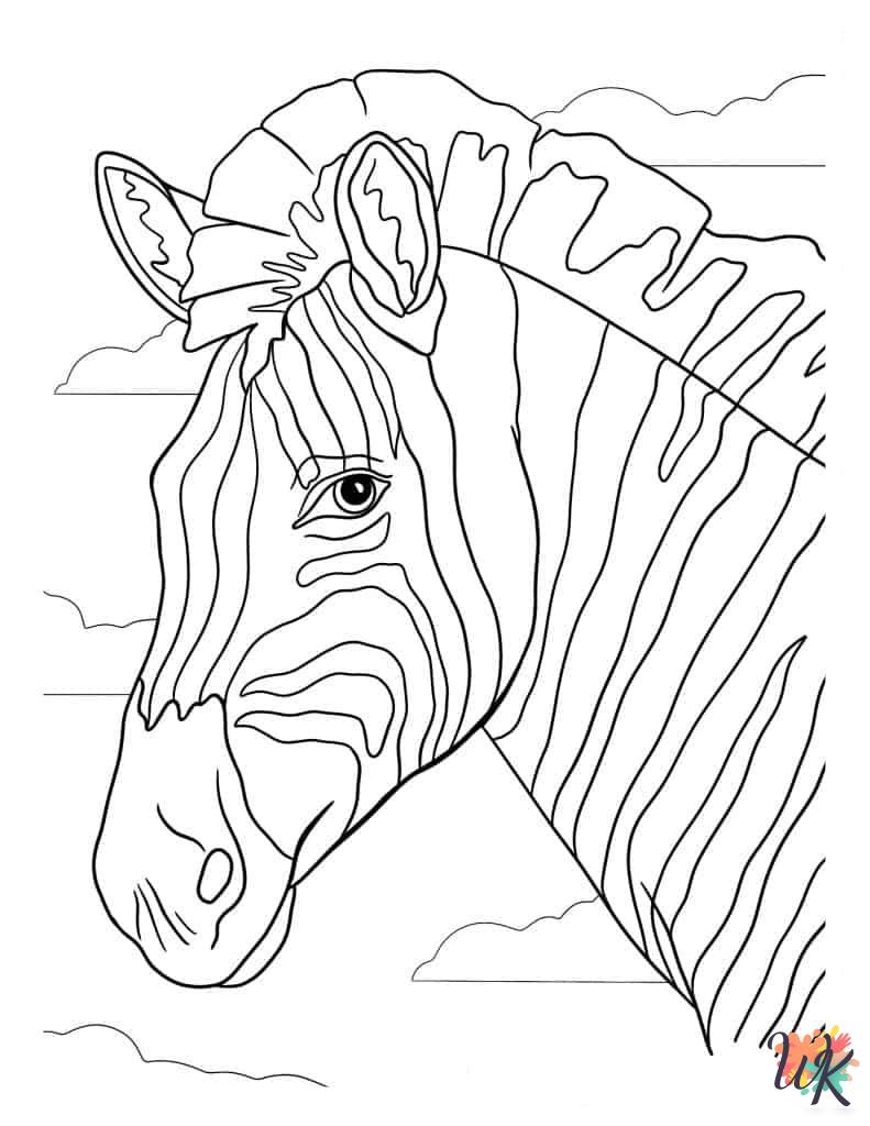 free Zebra printable coloring pages