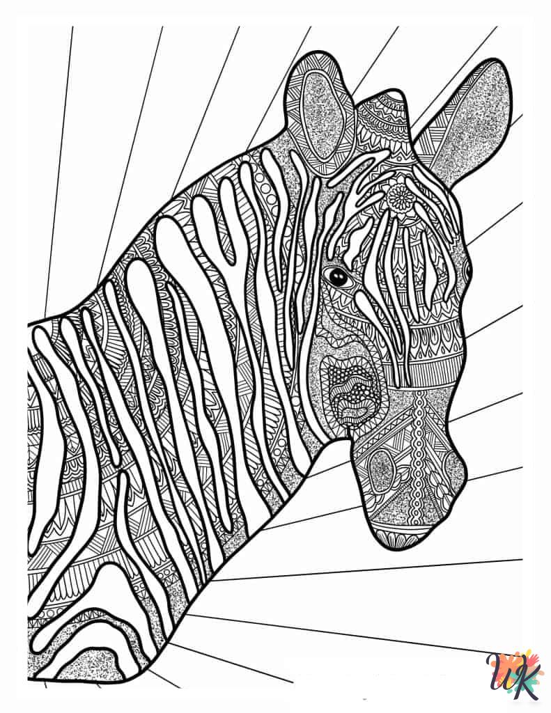 printable Zebra coloring pages