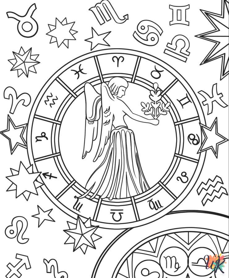 printable Zodiac Signs coloring pages