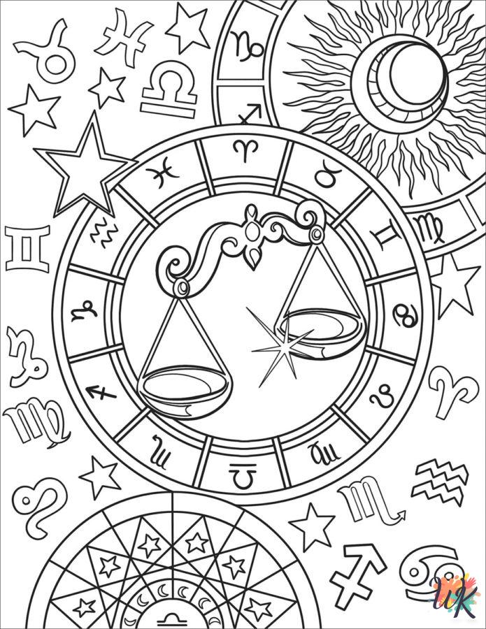 Zodiac Signs coloring pages to print