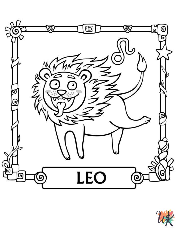 old-fashioned Zodiac Signs coloring pages
