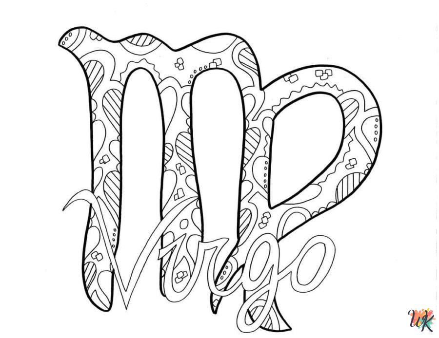 Zodiac Signs ornament coloring pages