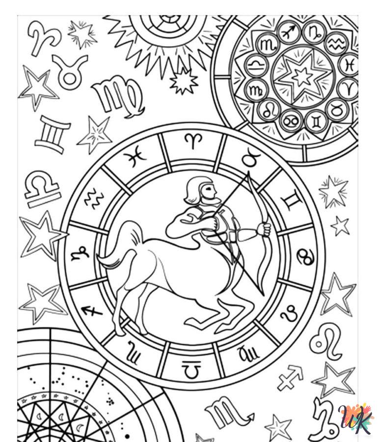 coloring Zodiac Signs pages