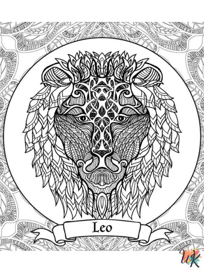 free coloring Zodiac Signs pages