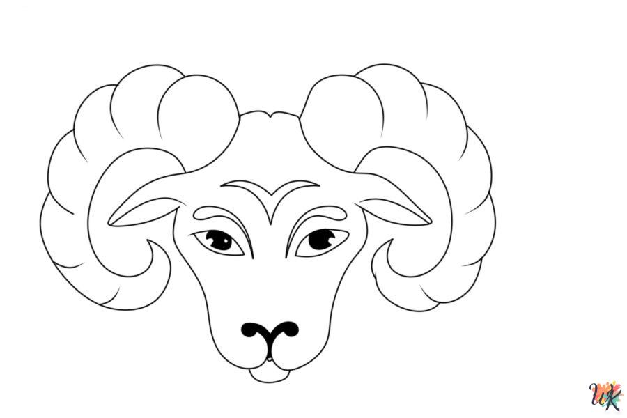 easy cute Zodiac Signs coloring pages
