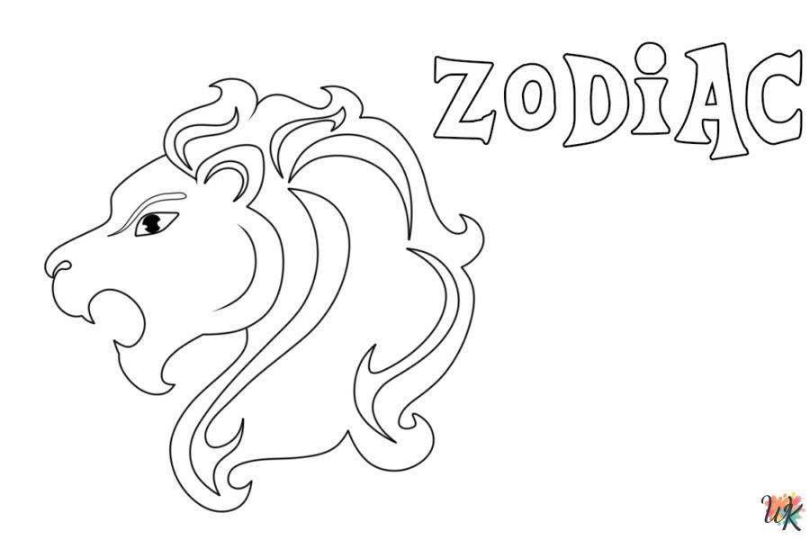 free printable Zodiac Signs coloring pages for adults