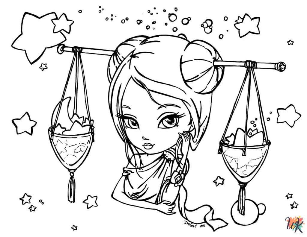 Zodiac Signs printable coloring pages
