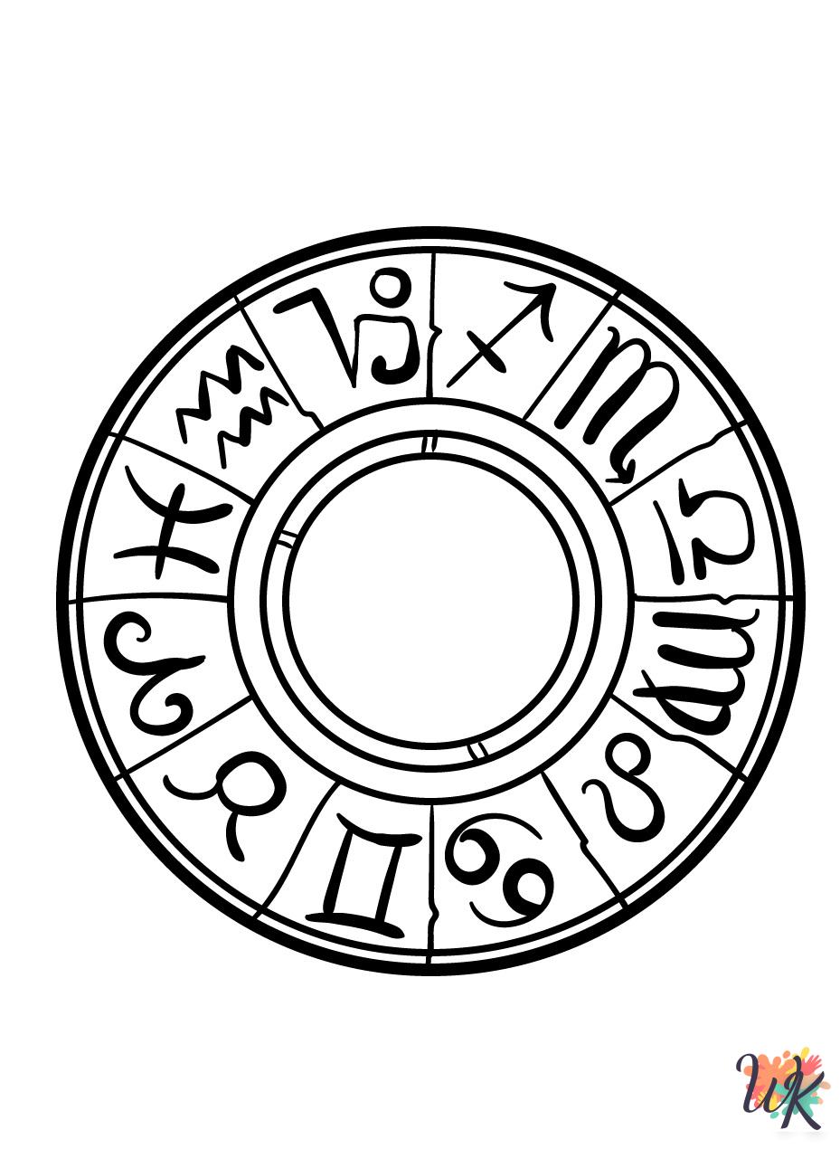 adult Zodiac Signs coloring pages