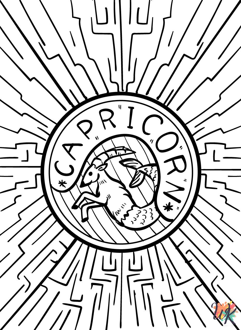 hard Zodiac Signs coloring pages