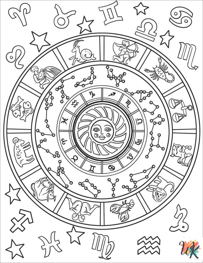 merry Zodiac Signs coloring pages