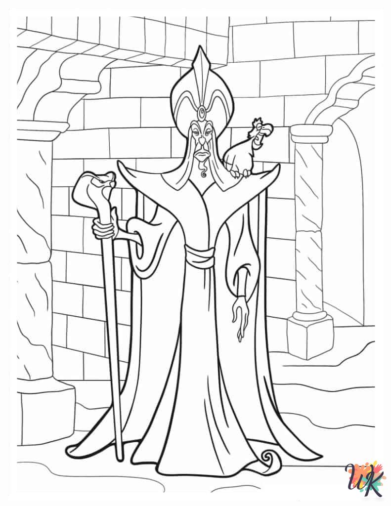 Aladdin & Jasmine Coloring Pages 10