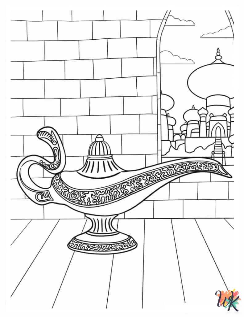 Aladdin & Jasmine Coloring Pages 22