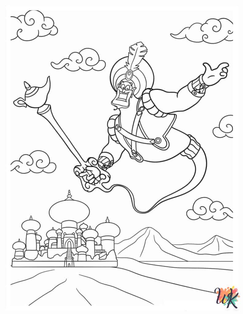 Aladdin & Jasmine Coloring Pages 23